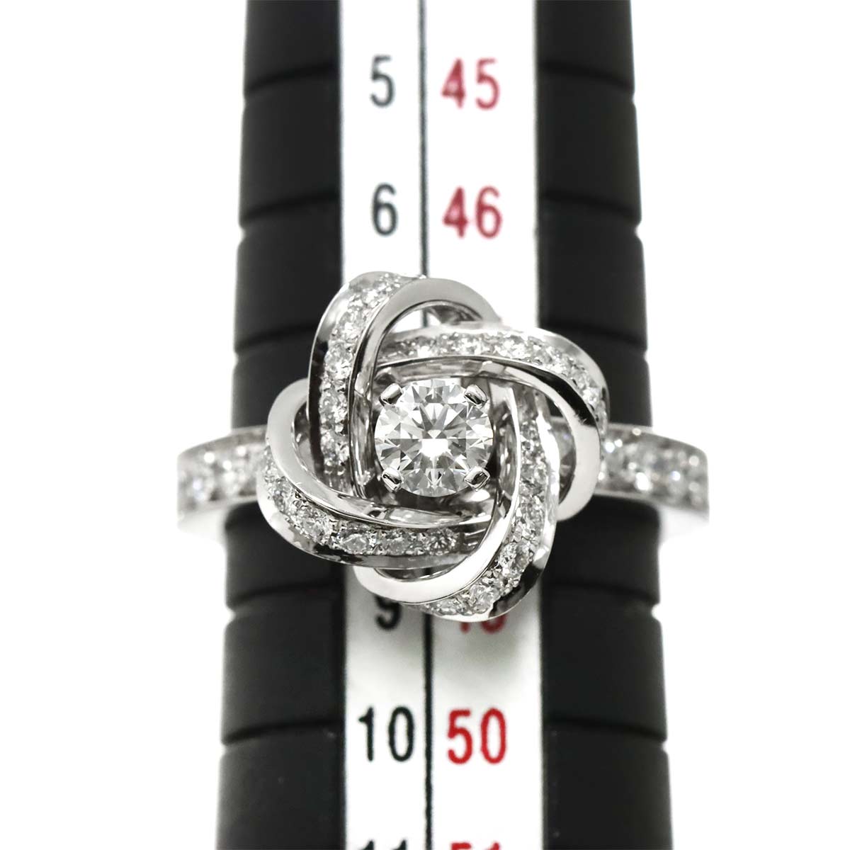 Pivoine Diamond Ring 18K WG 750 Size48 4.5(US)
