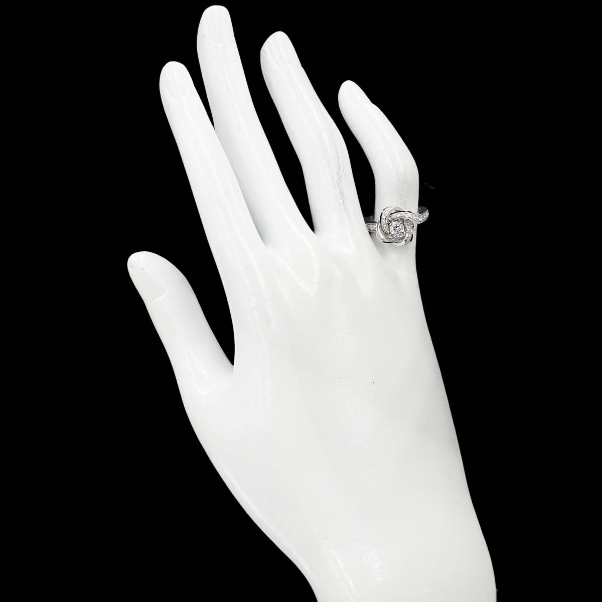 Pivoine Diamond Ring 18K WG 750 Size48 4.5(US)