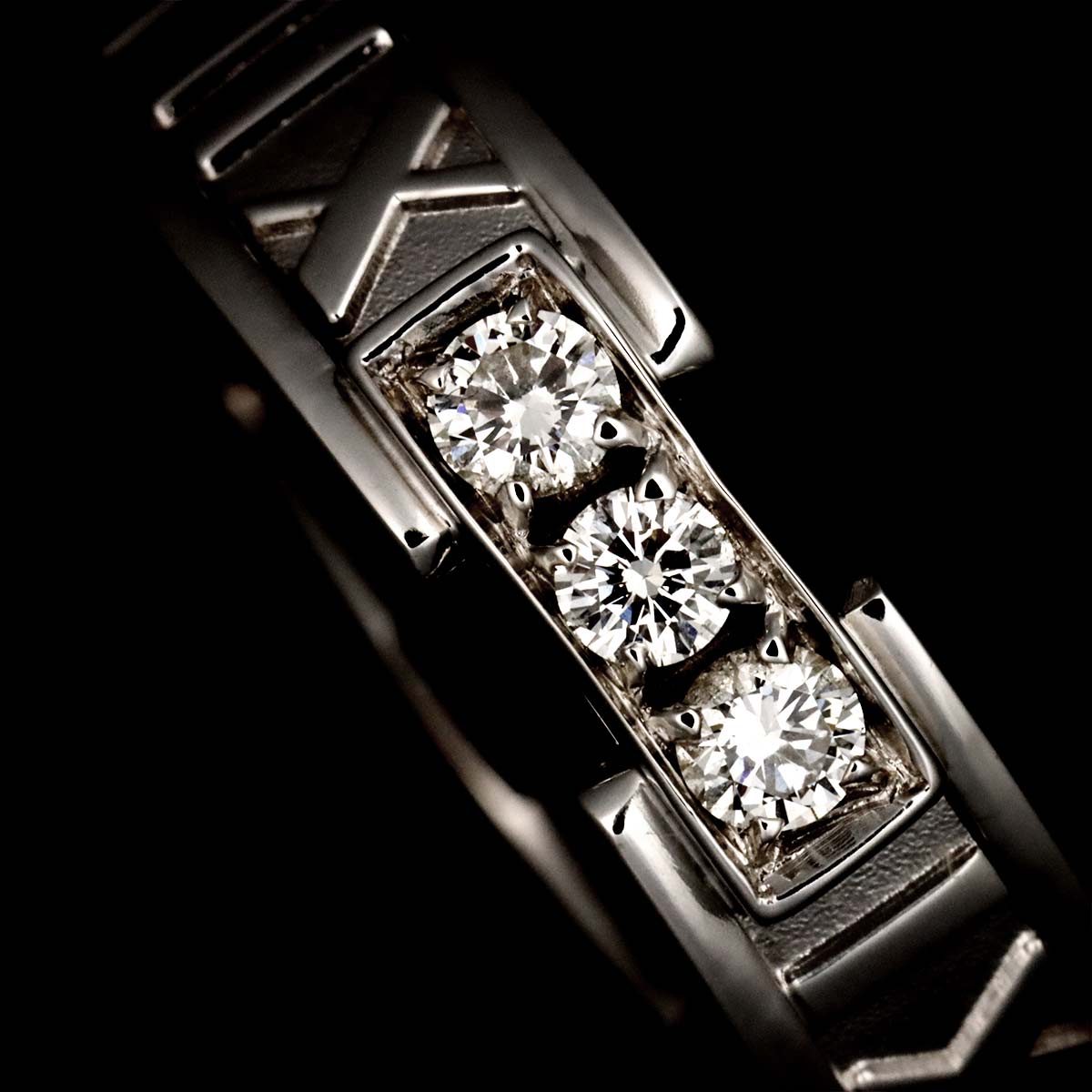 Atlas Diamond Ring 18K White Gold 750 size6.25-6.5(US)