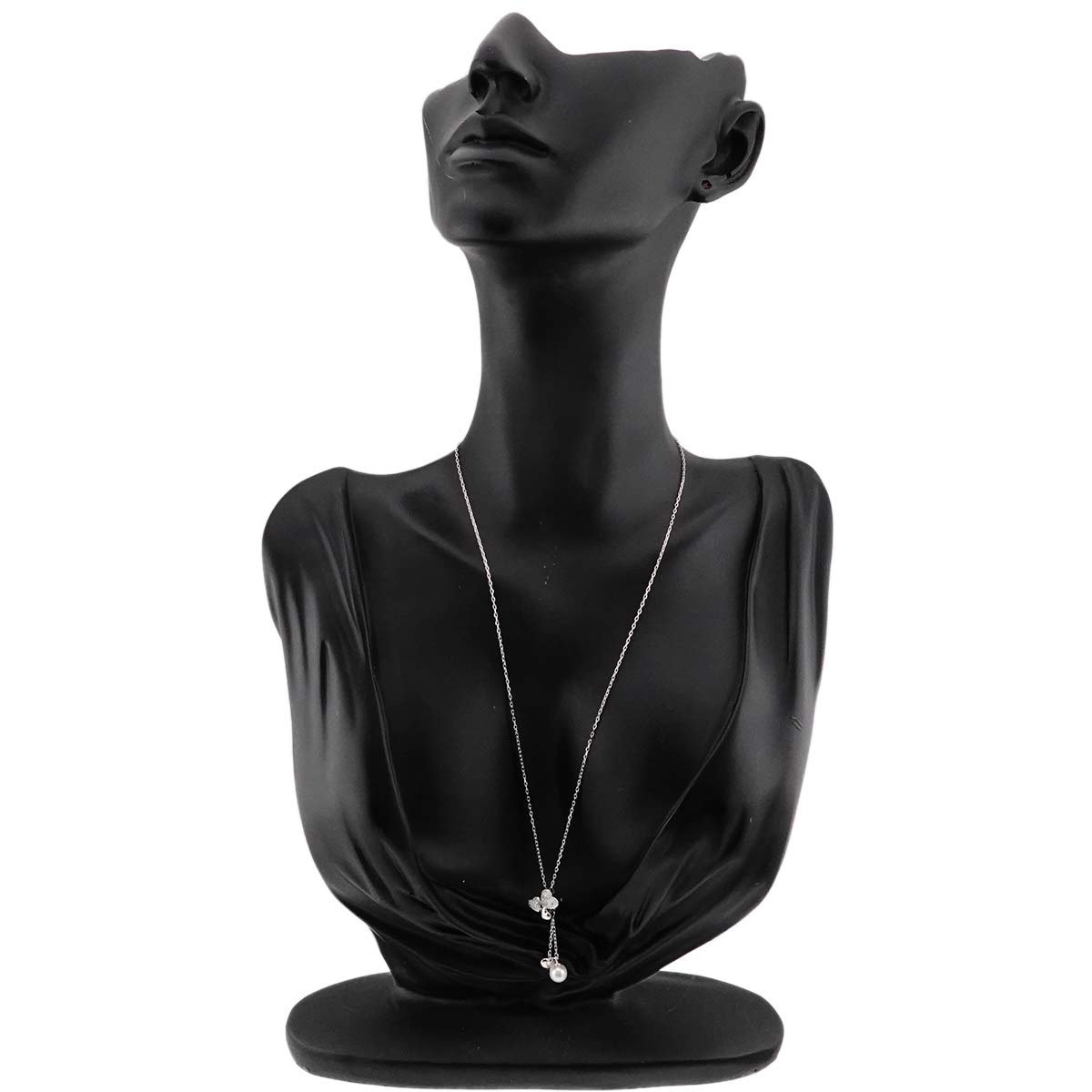 Akoya Pearl 5.6mm Diamond Necklace 18K WG 750