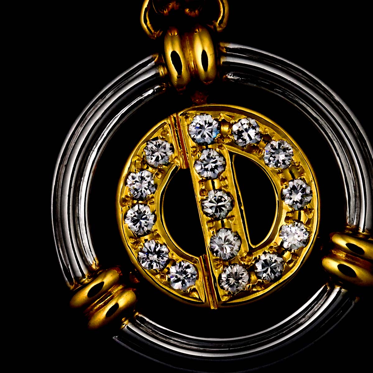 Diamond Necklace 18K YG WG 750