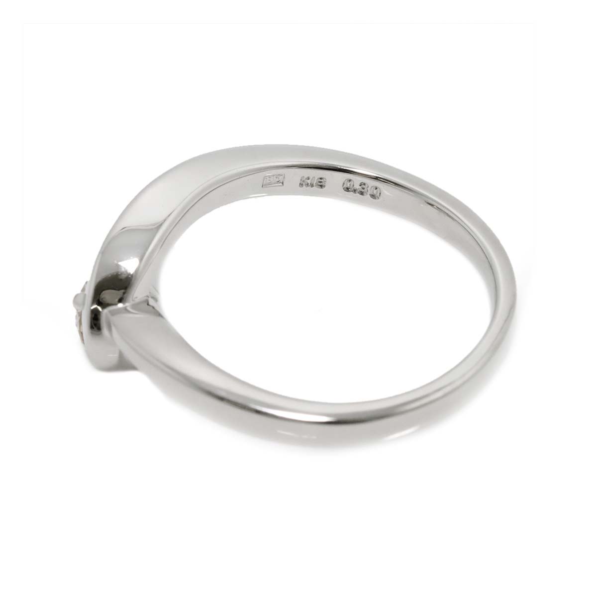 Brown Diamond 0.30ct Ring 18K White Gold size6.75(US)