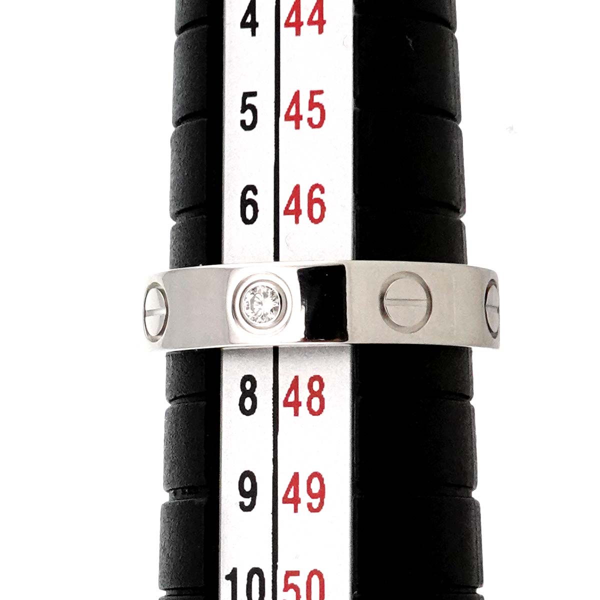 Mini Love Diamond Ring 18K White Gold 750 size47 4(US)