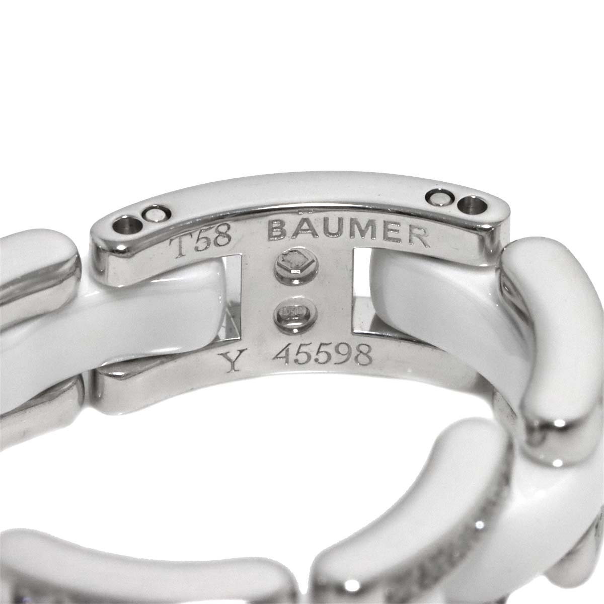 ULTRA MM Diamond Ring Ceramic 18K WG 750 Size58 7.75-8(US)