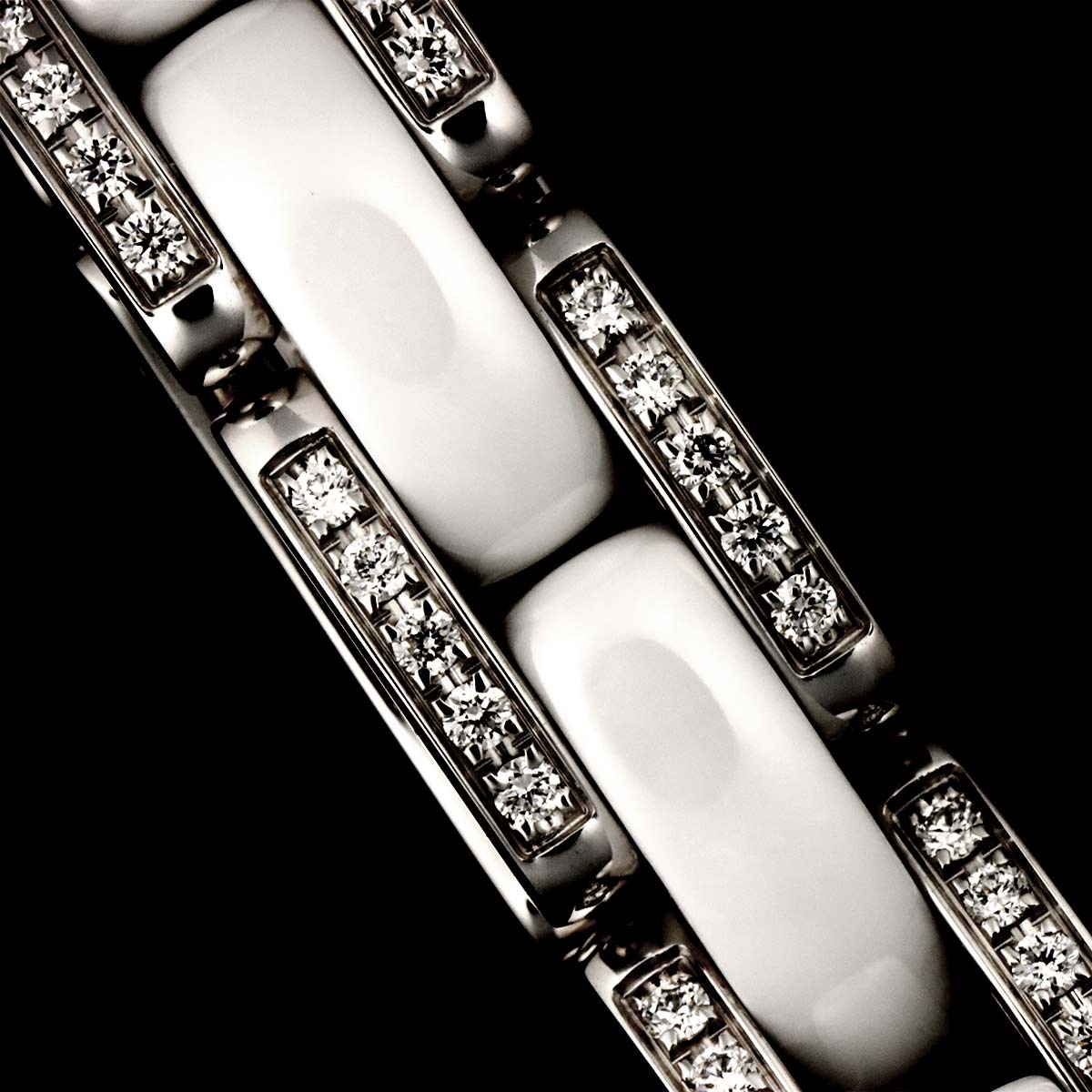 ULTRA MM Diamond Ring Ceramic 18K WG 750 Size58 7.75-8(US)