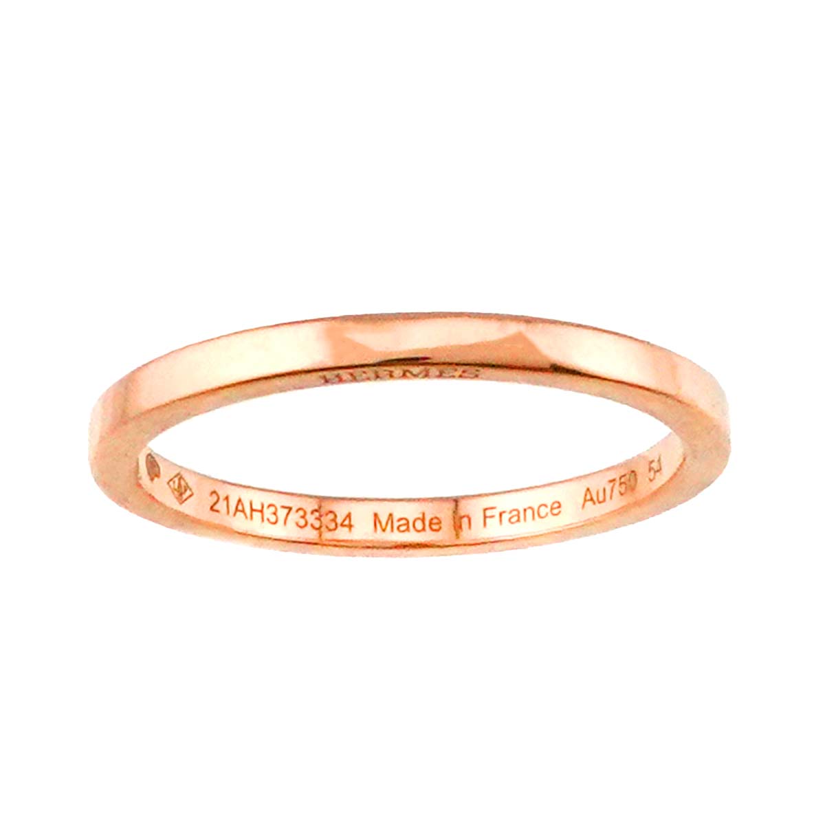 Band Ring 18K Pink Gold 750 Size54 6.75(US)