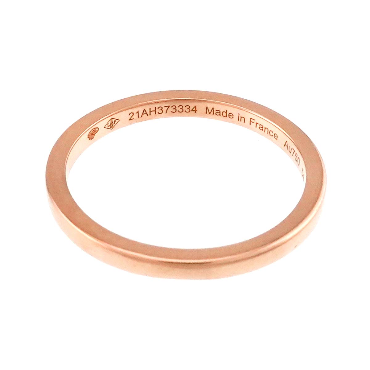 Band Ring 18K Pink Gold 750 Size54 6.75(US)