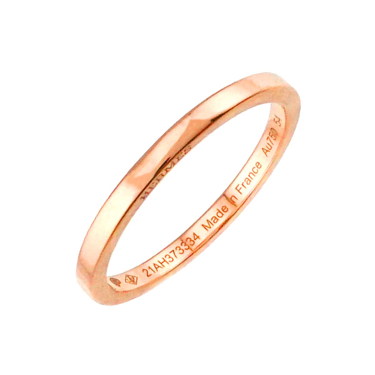 Band Ring 18K Pink Gold 750 Size54 6.75(US)