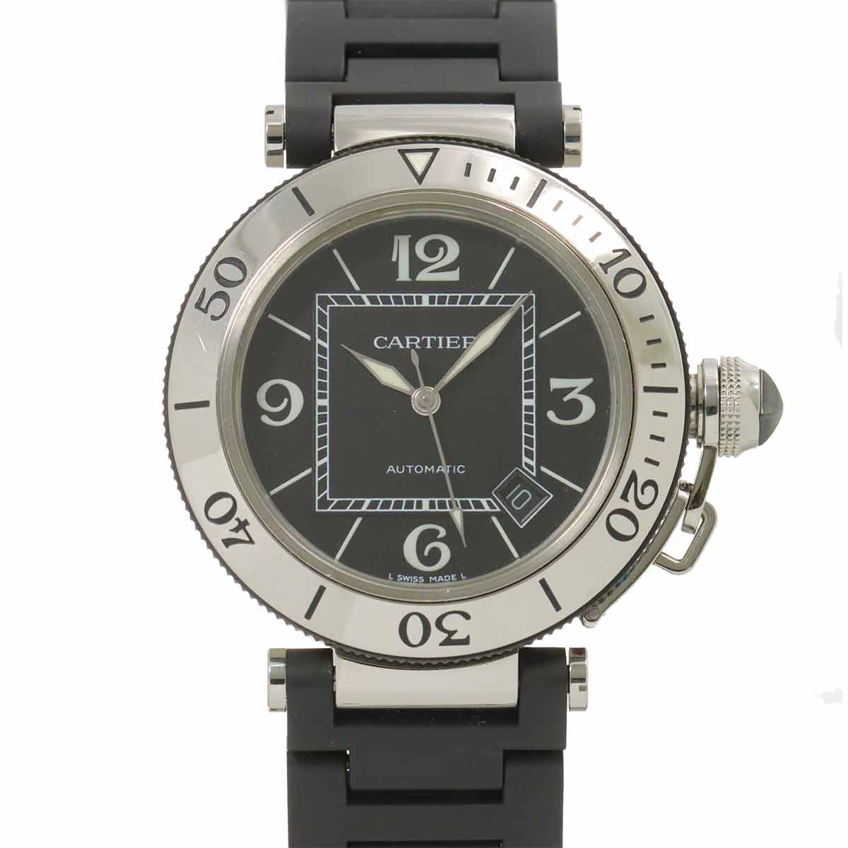 Pasha Seatimer W31077U2 Automatic Date Black Dial Mens Watch