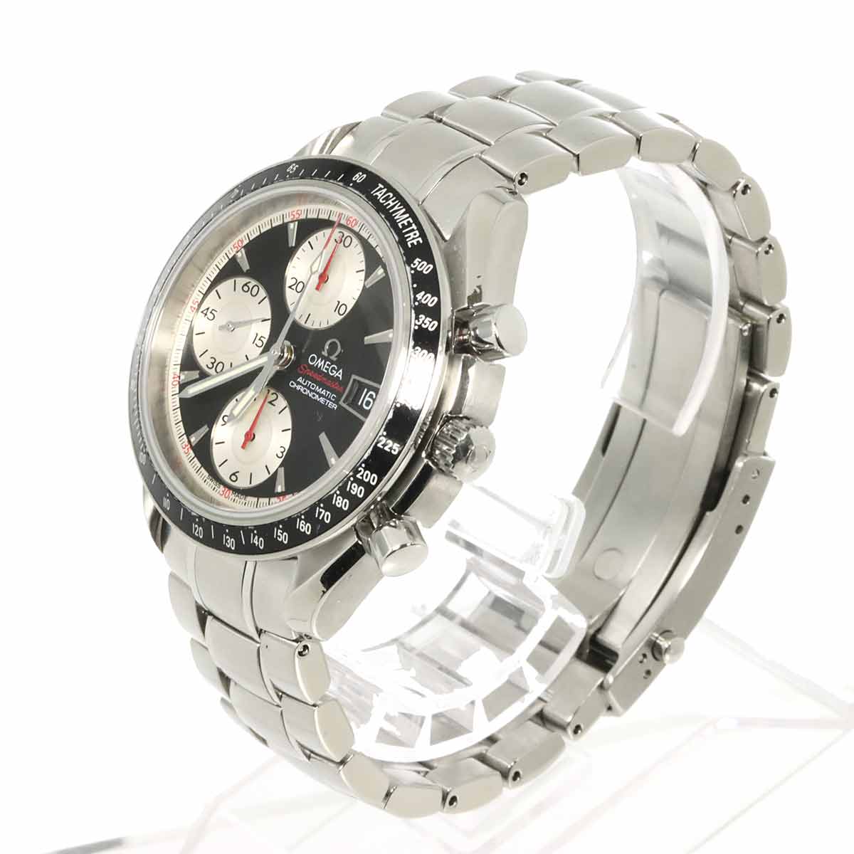 Speedmaster Date 3210.51 Chronograph Black Silver Dial Mens