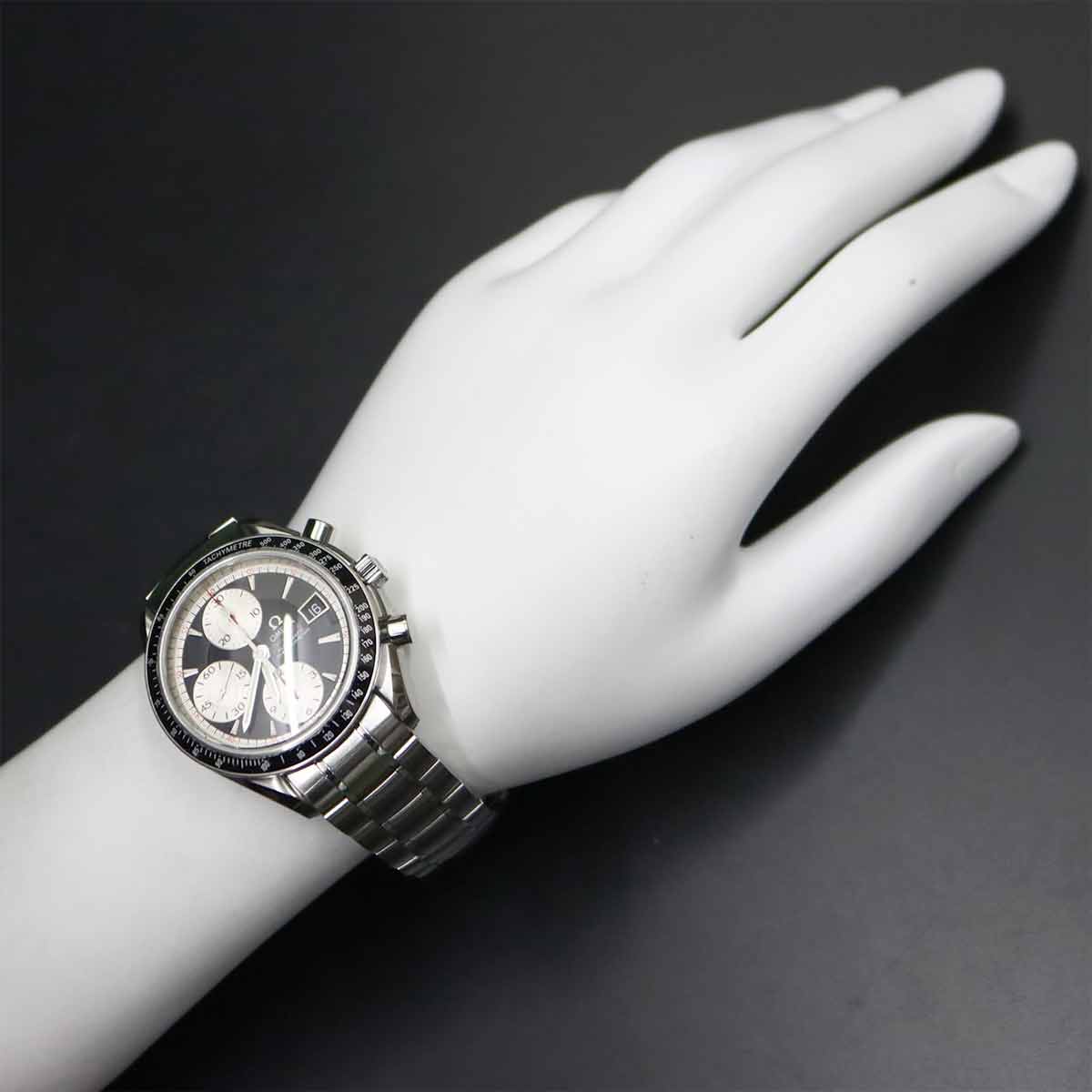 Speedmaster Date 3210.51 Chronograph Black Silver Dial Mens