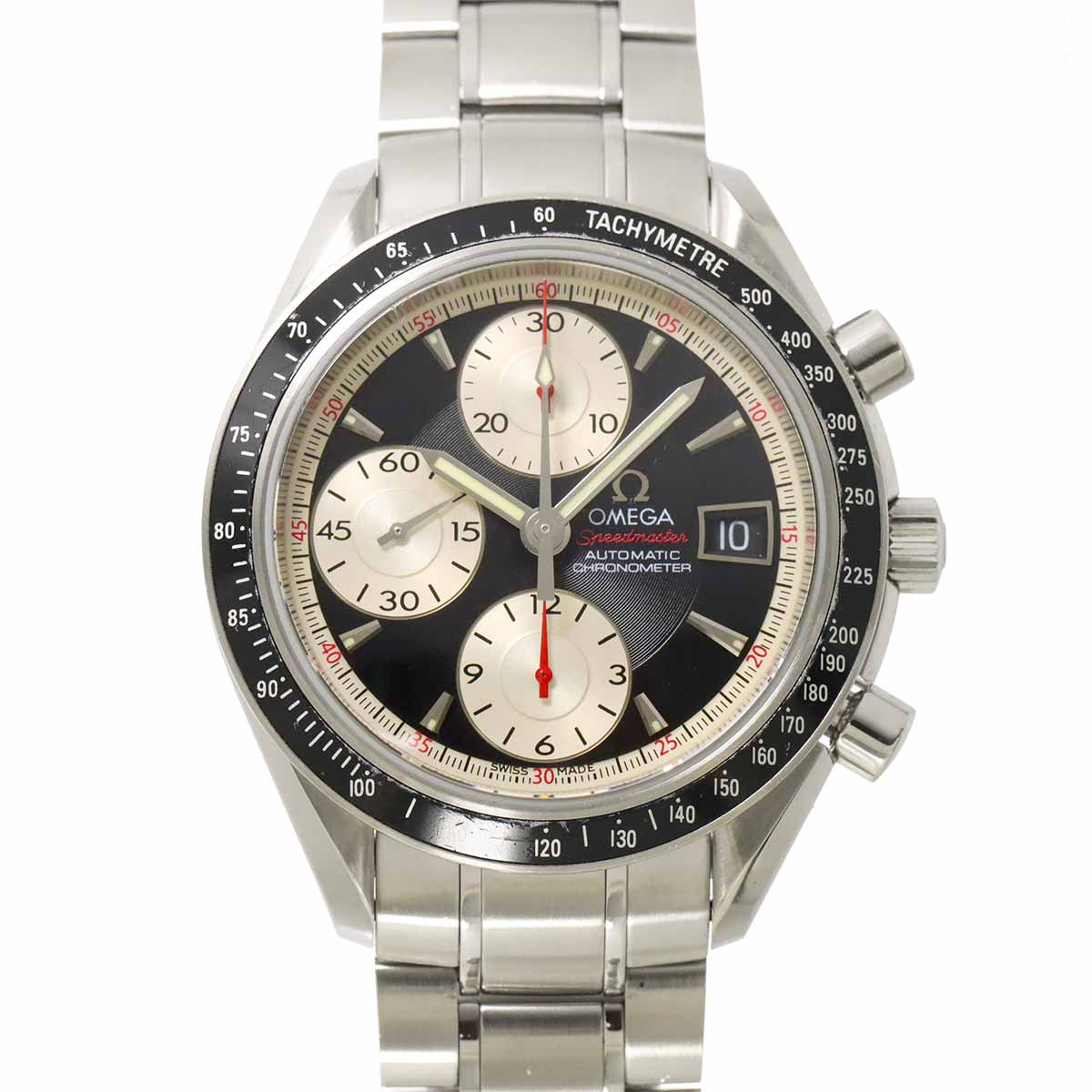 Speedmaster Date 3210.51 Chronograph Black Silver Dial Mens