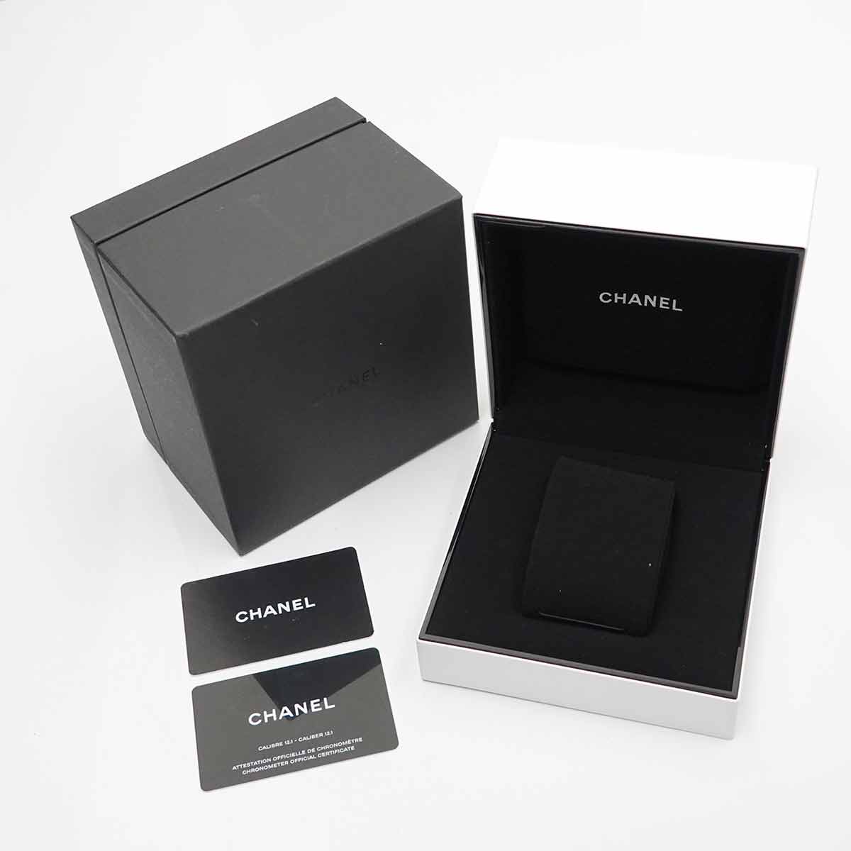 J12 H7988 Diamond Automatic Black White Dial Mens Watch