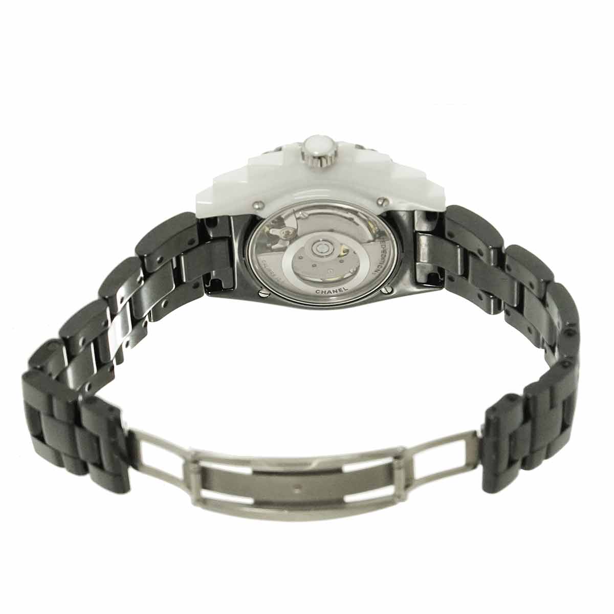 J12 H7988 Diamond Automatic Black White Dial Mens Watch