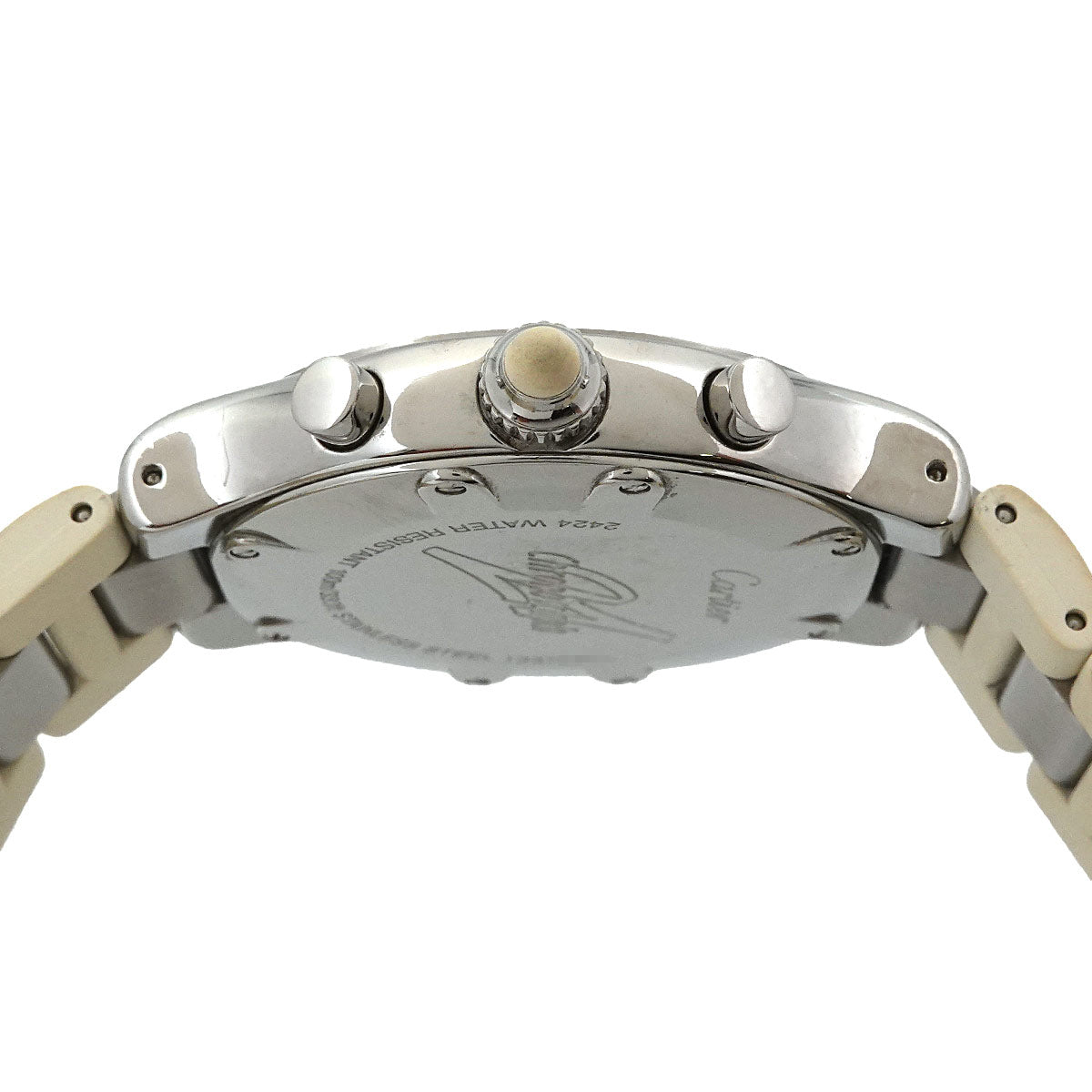 Must 21 Chronoscaph W10184U2 Date Quartz White Dial Mens