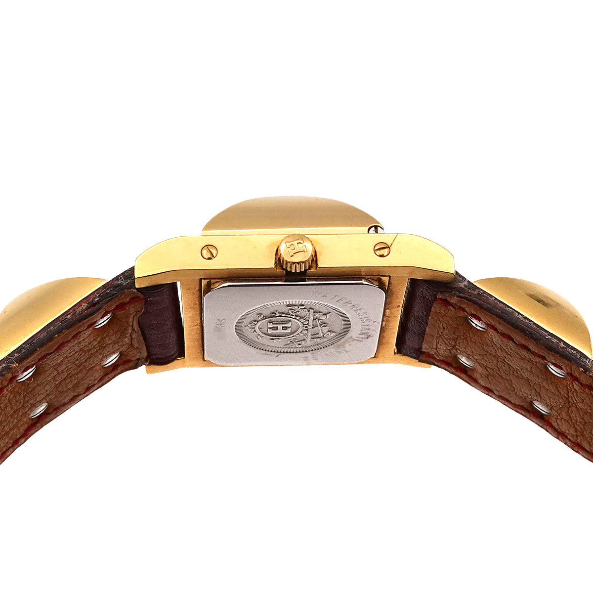 Medor Vintage pyramid Gold studs Quartz White Dial Ladies