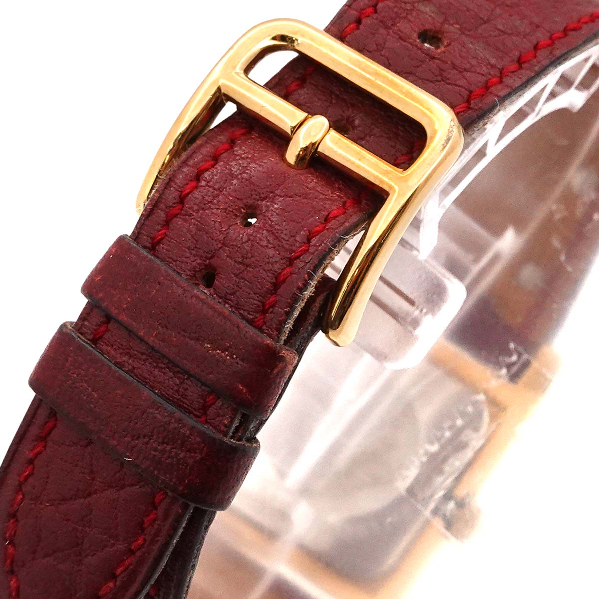 Medor Vintage pyramid Gold studs Quartz White Dial Ladies