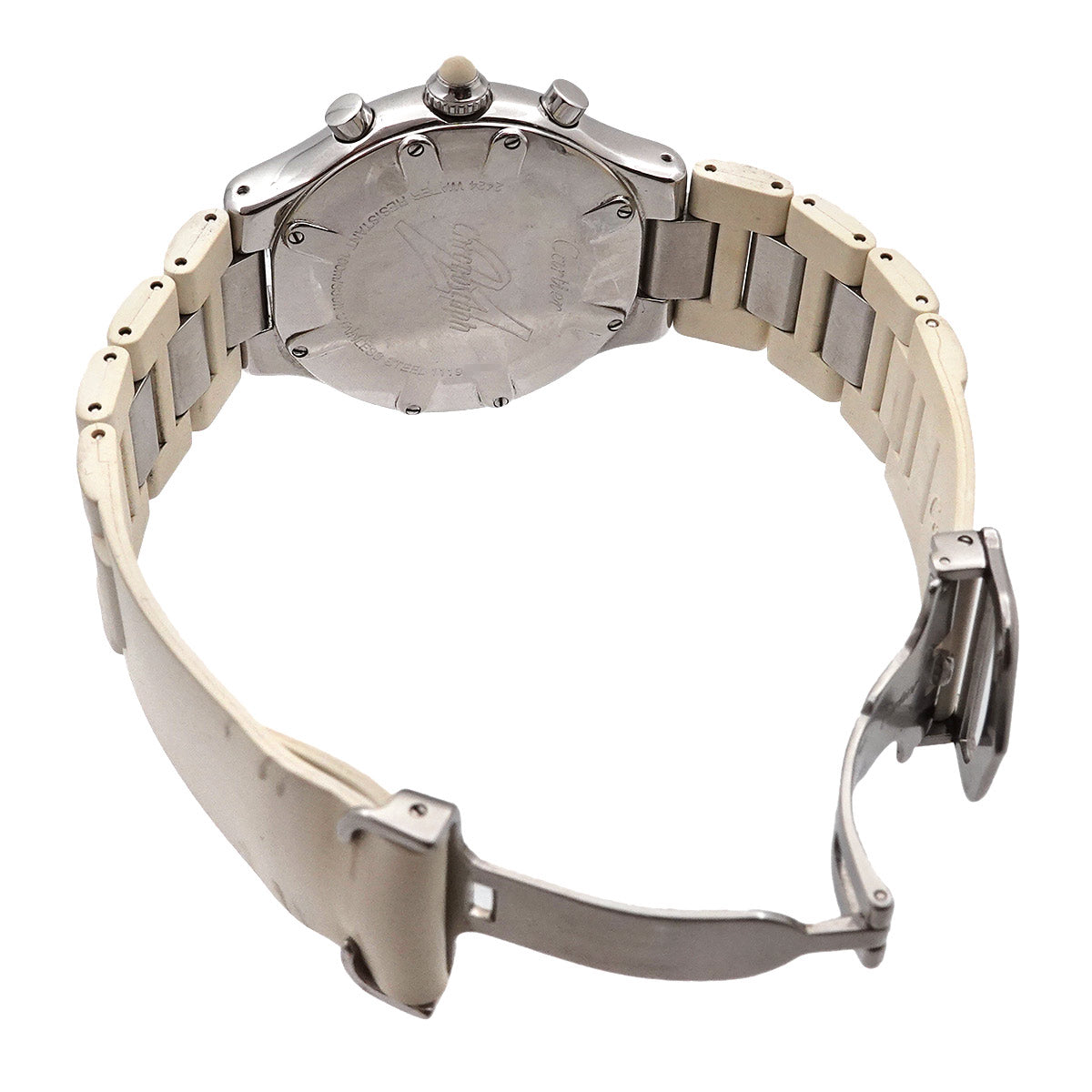 Must 21 Chronoscaph W10184U2 Date Quartz White Dial Mens