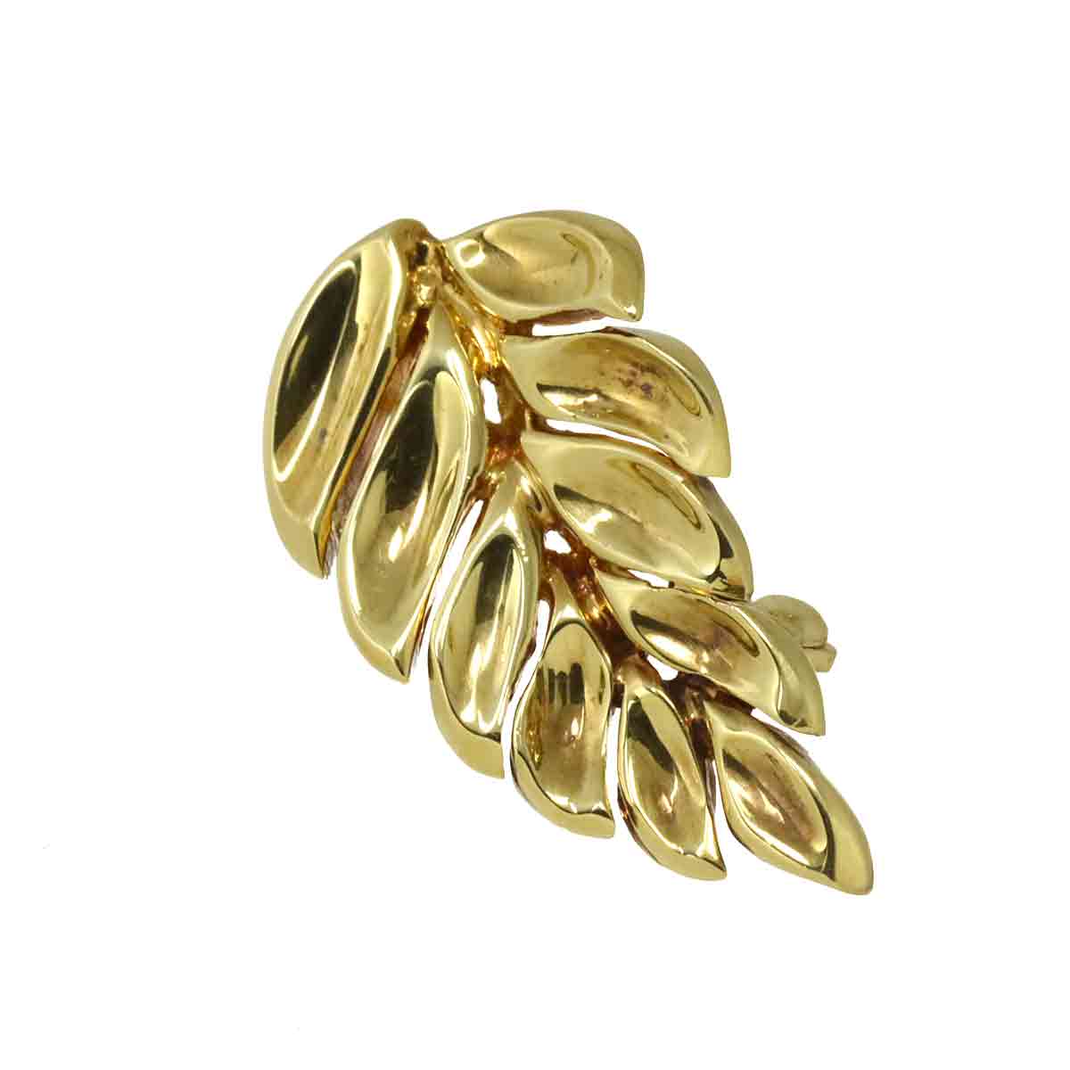Leaf Brooch 18K Yellow Gold 750