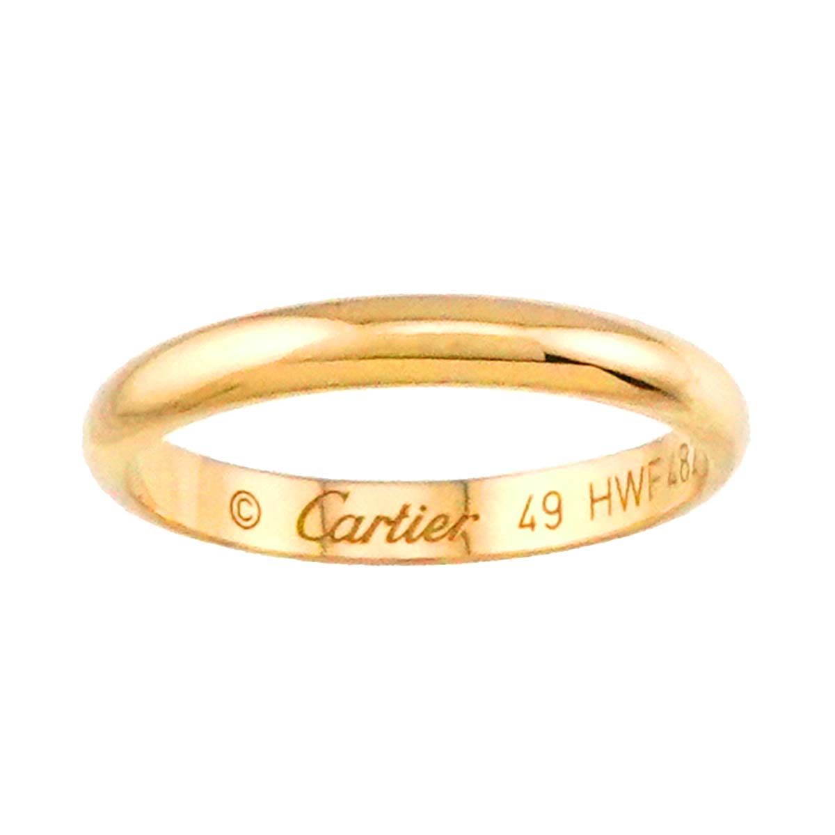 1895 Classic Band Ring 18K Yellow Gold 750 size49 4.75-5(US)