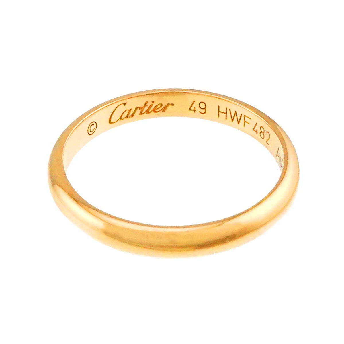 1895 Classic Band Ring 18K Yellow Gold 750 size49 4.75-5(US)