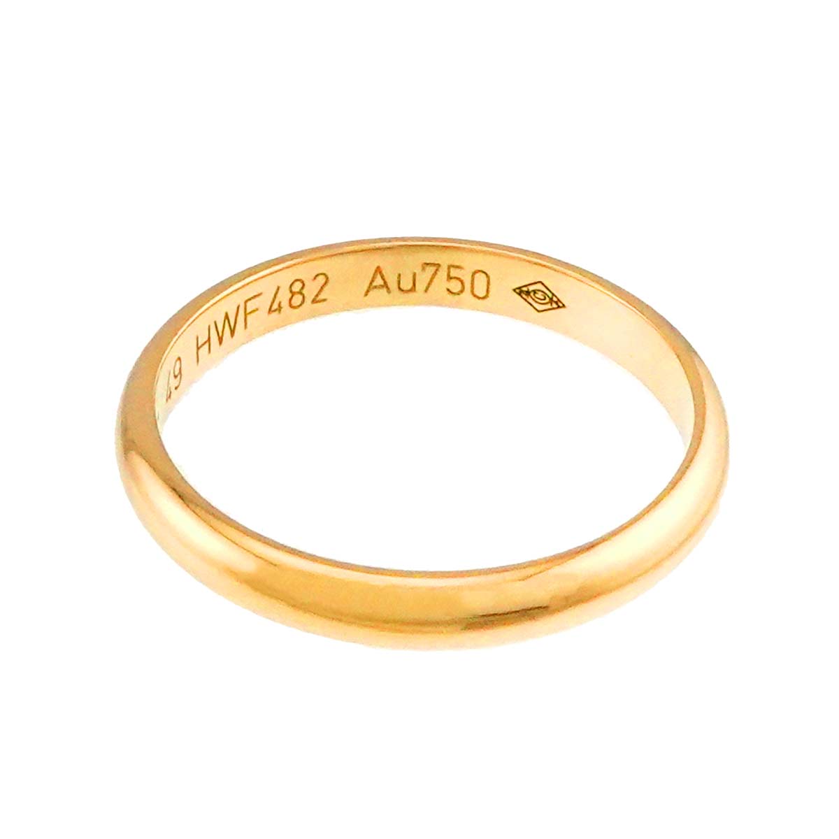 1895 Classic Band Ring 18K Yellow Gold 750 size49 4.75-5(US)