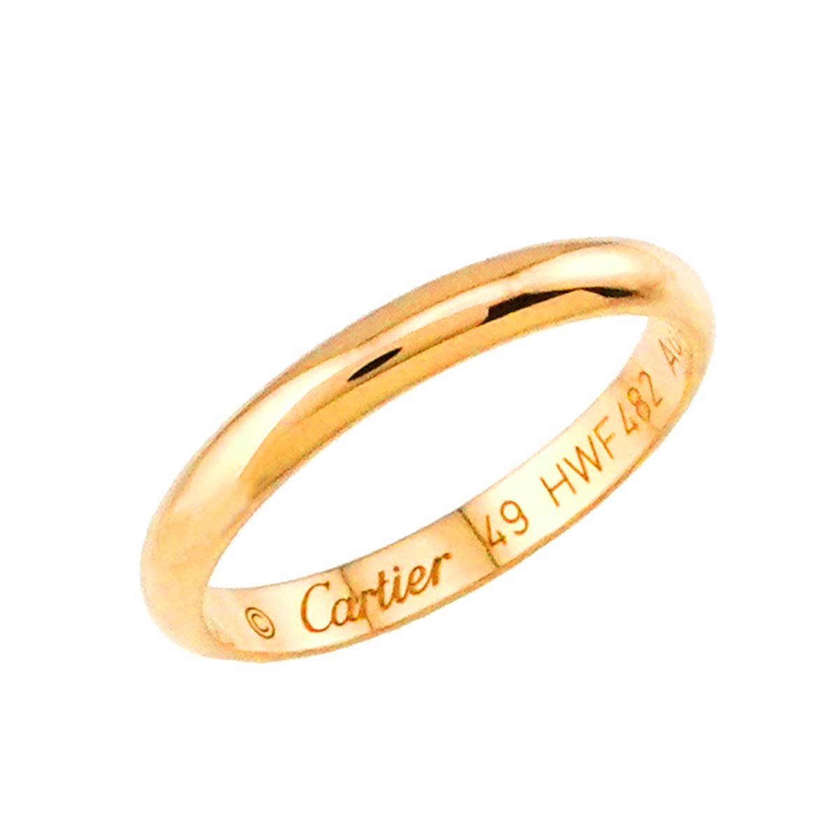1895 Classic Band Ring 18K Yellow Gold 750 size49 4.75-5(US)