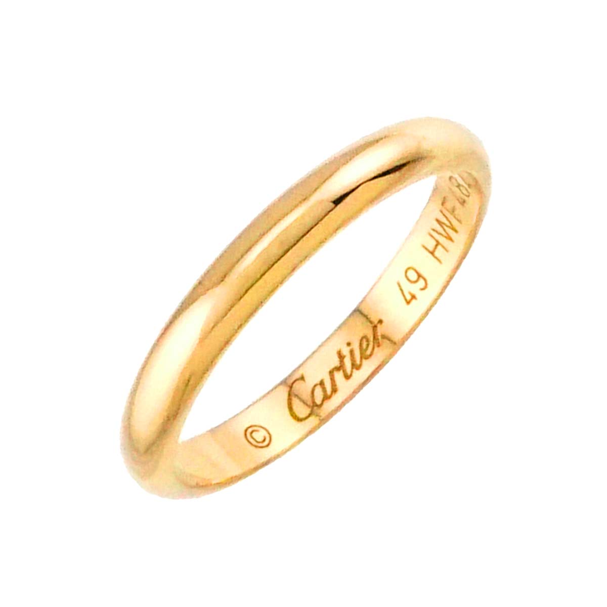 1895 Classic Band Ring 18K Yellow Gold 750 size49 4.75-5(US)