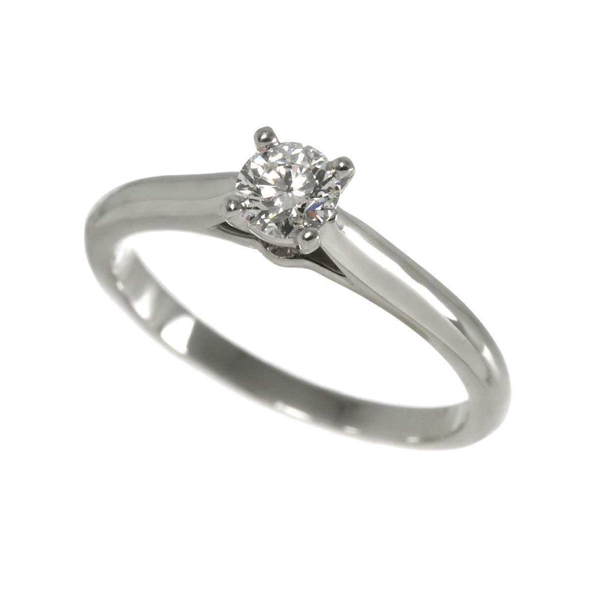 Diamond 0.23ct F/VS1/EX Ring Pt Platinum size47 4(US)