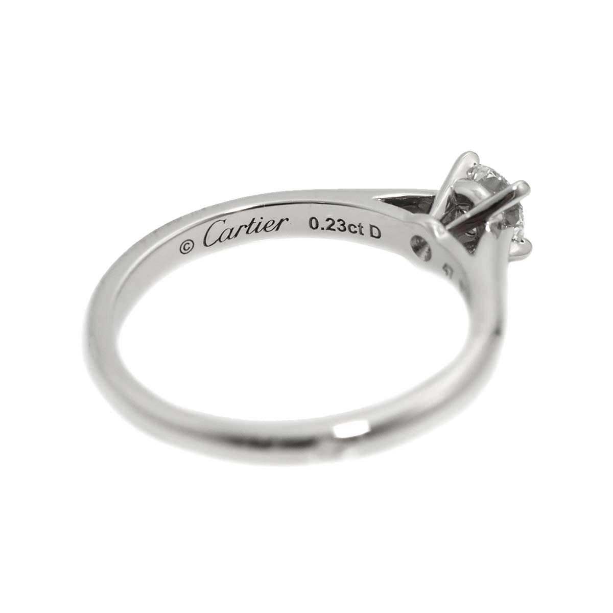 Diamond 0.23ct F/VS1/EX Ring Pt Platinum size47 4(US)