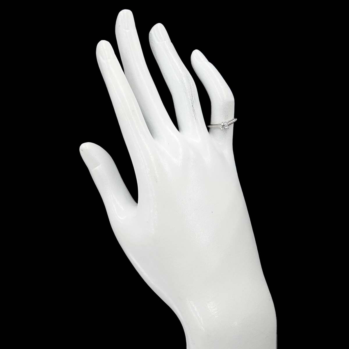 Diamond 0.23ct F/VS1/EX Ring Pt Platinum size47 4(US)