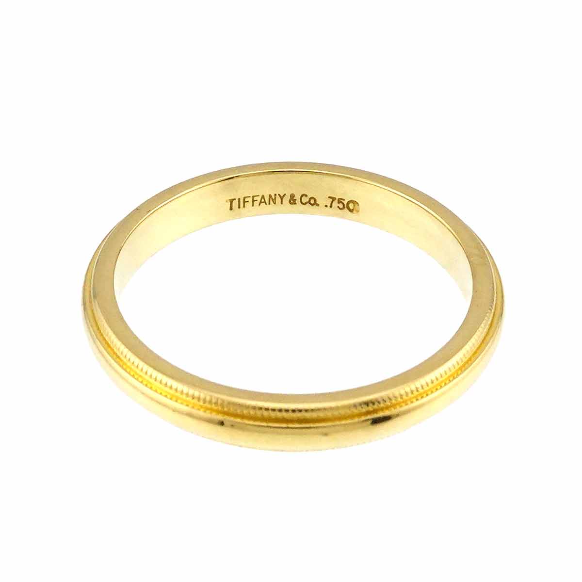 Milgrain Band Ring 18K YG 750 Size8-8.25(US)