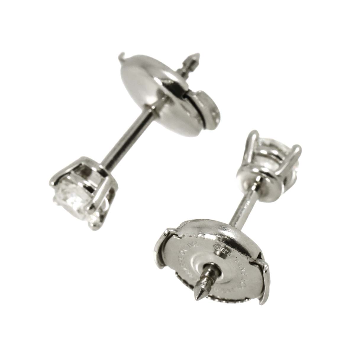 Diamond 0.23ctx2 H/VVS1-2/3EX Earrings Pierced Pt