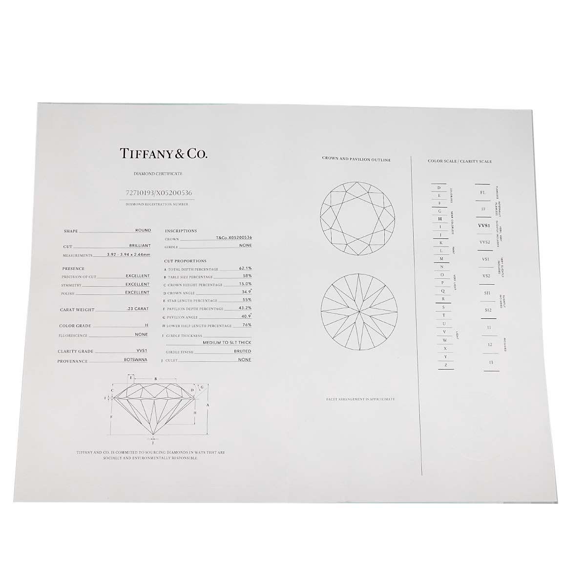 Diamond 0.23ctx2 H/VVS1-2/3EX Earrings Pierced Pt