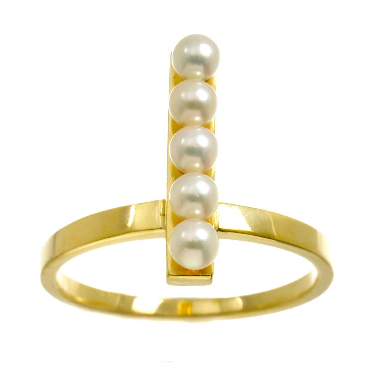 Baby Pearl 3.0mm Ring 18K YG 750 size6(US)