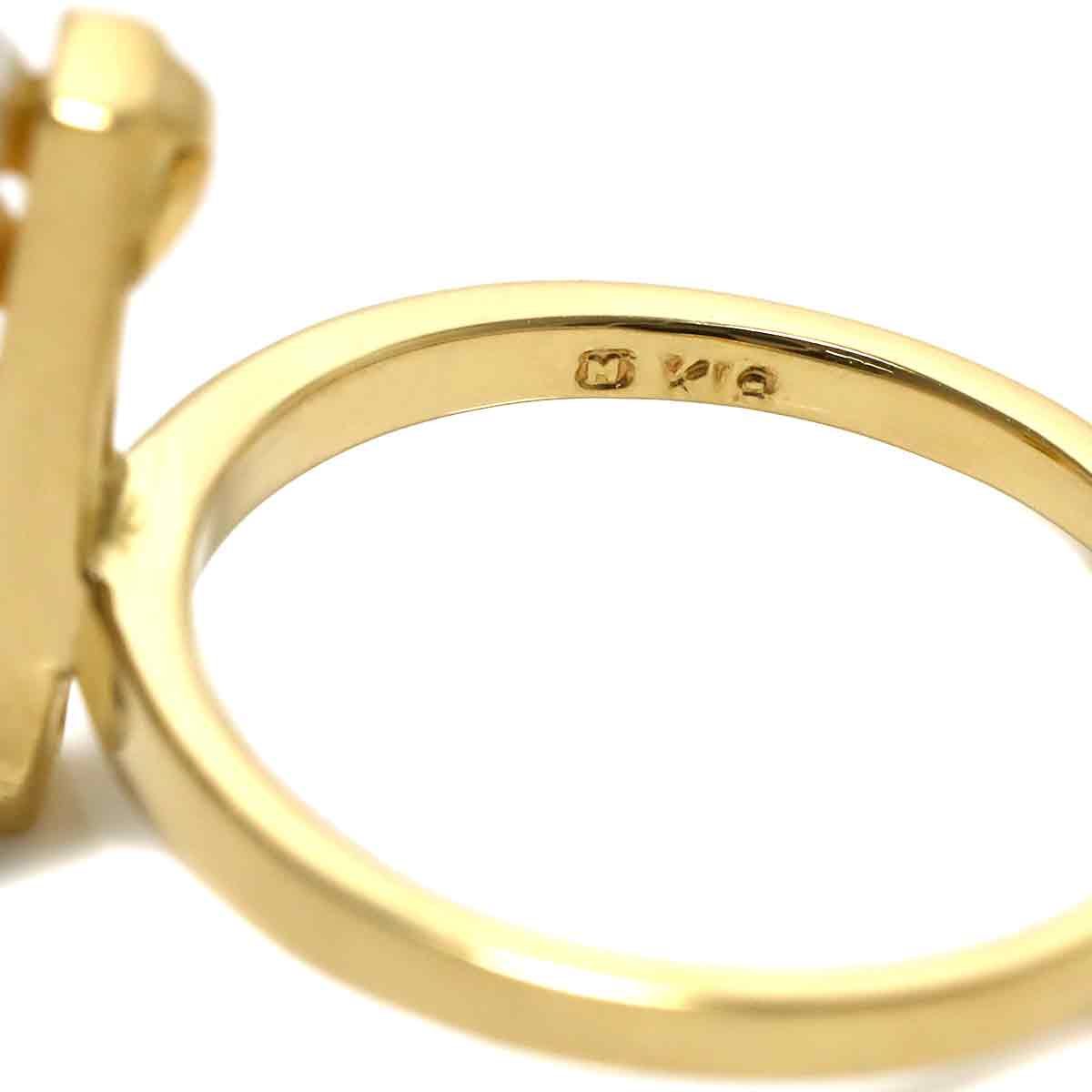 Baby Pearl 3.0mm Ring 18K YG 750 size6(US)