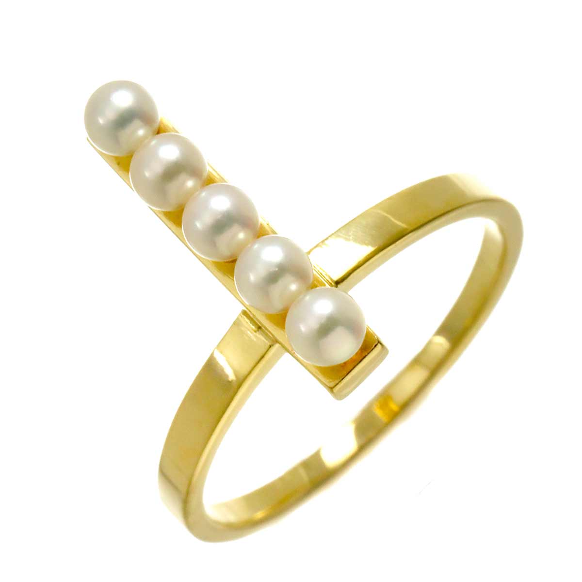 Baby Pearl 3.0mm Ring 18K YG 750 size6(US)