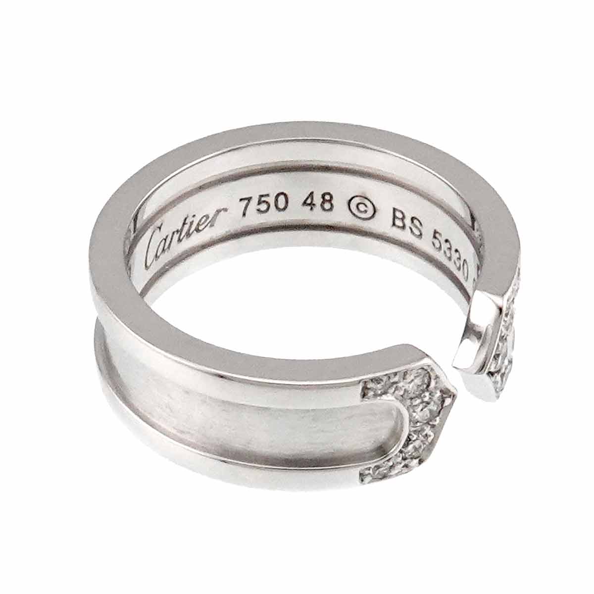 C2 Diamond SM Ring 18K WG 750 Size48 4-4.5(US)