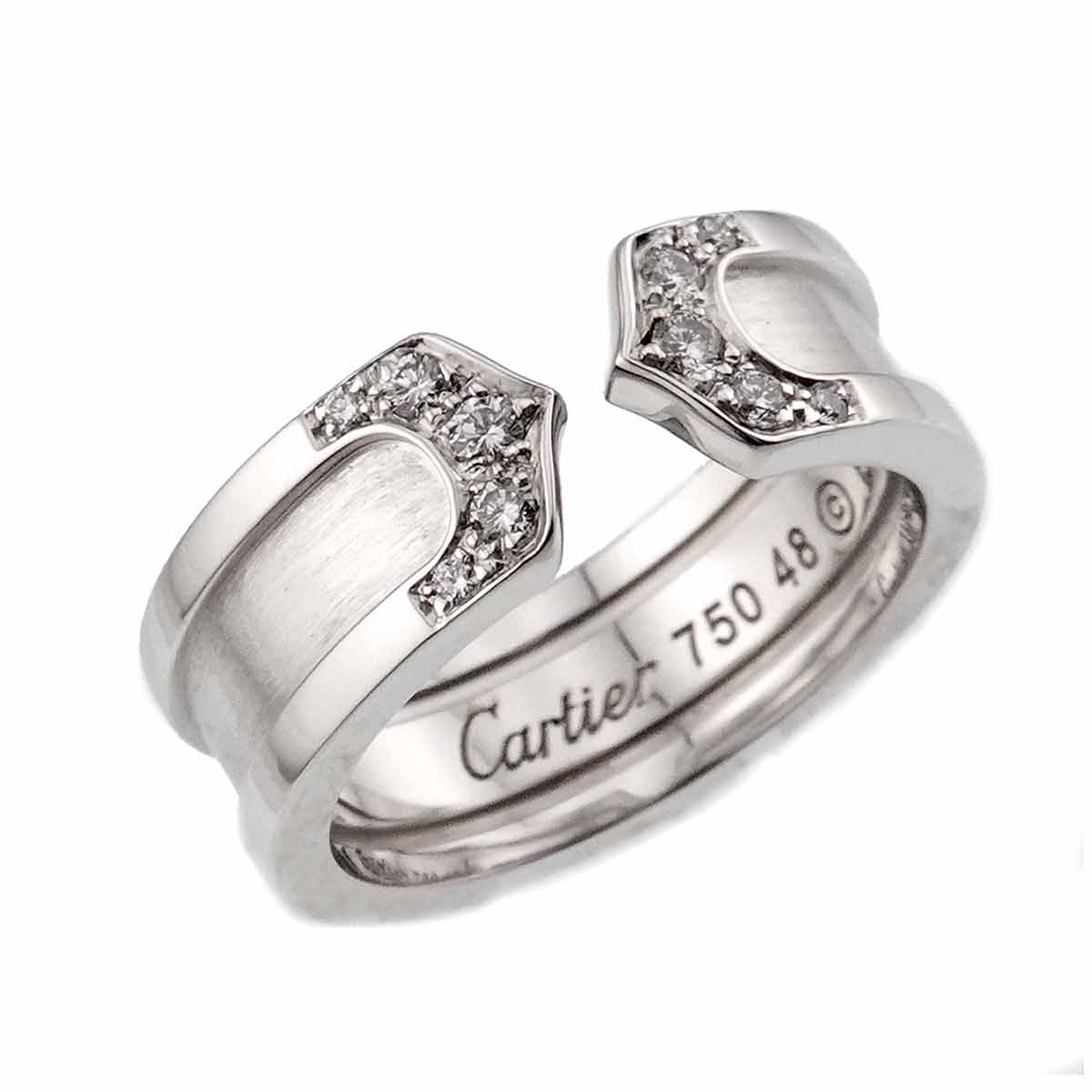 C2 Diamond SM Ring 18K WG 750 Size48 4-4.5(US)