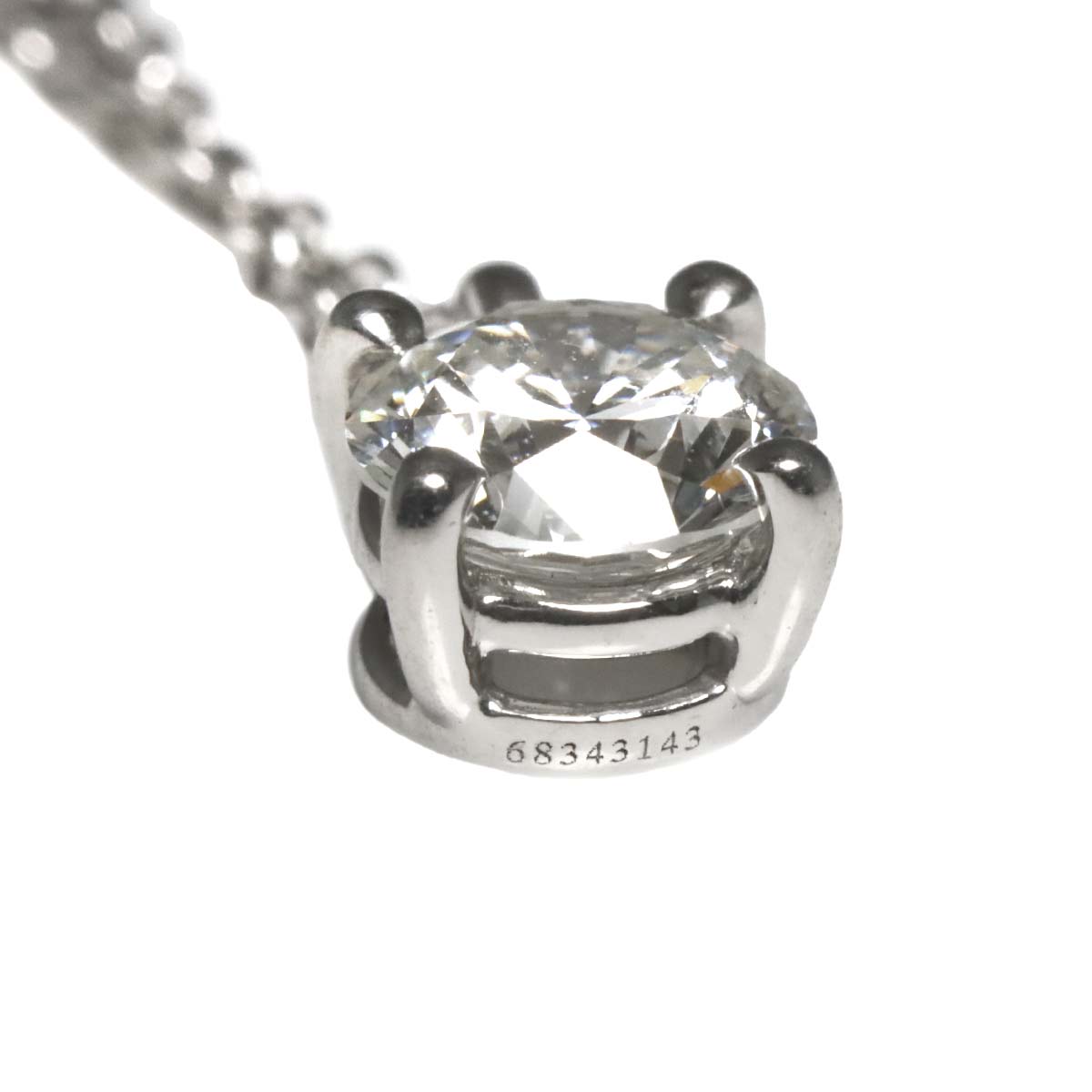 Solitaire Diamond Necklace Platinum