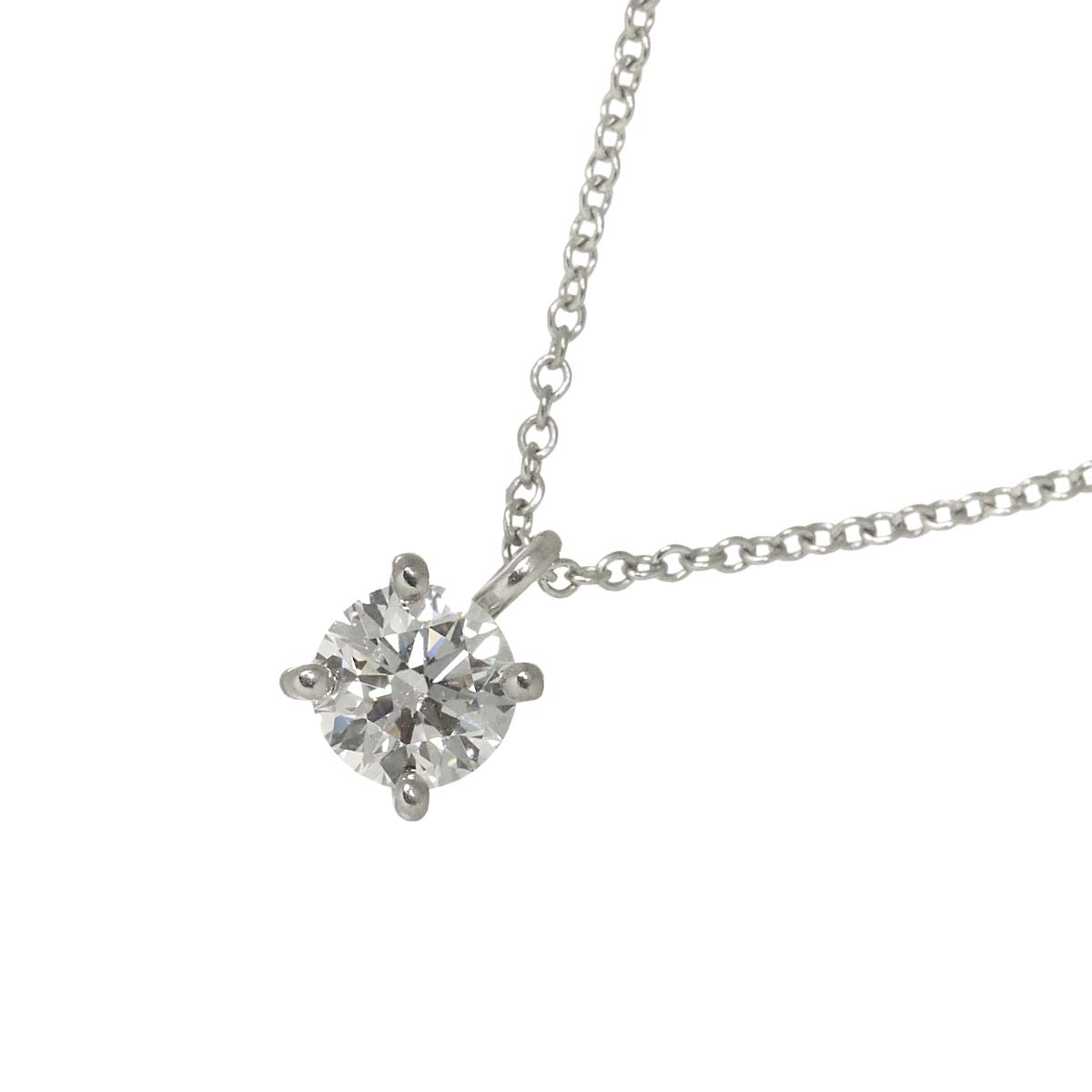 Solitaire Diamond Necklace Platinum