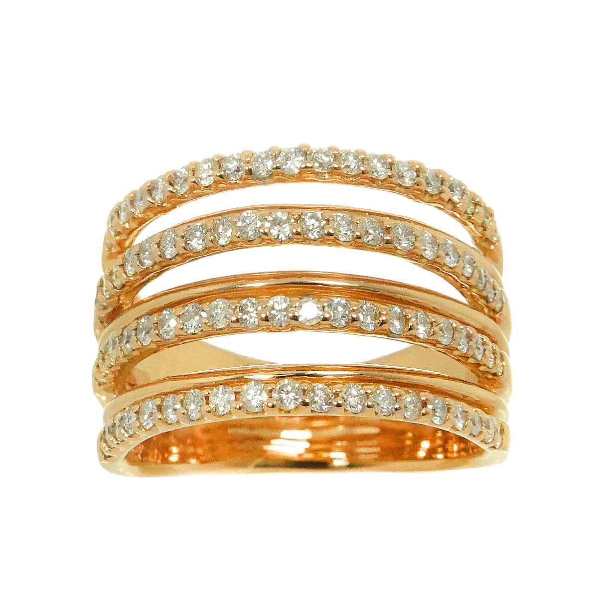 Diamond 1.00ct Ring 18K PG Pink Gold 750 Size6.75-7.25(US)