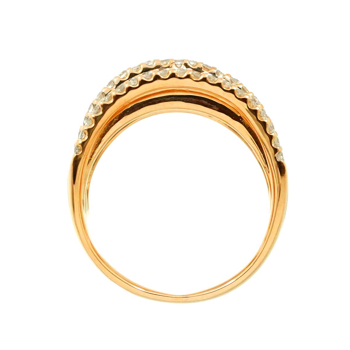 Diamond 1.00ct Ring 18K PG Pink Gold 750 Size6.75-7.25(US)