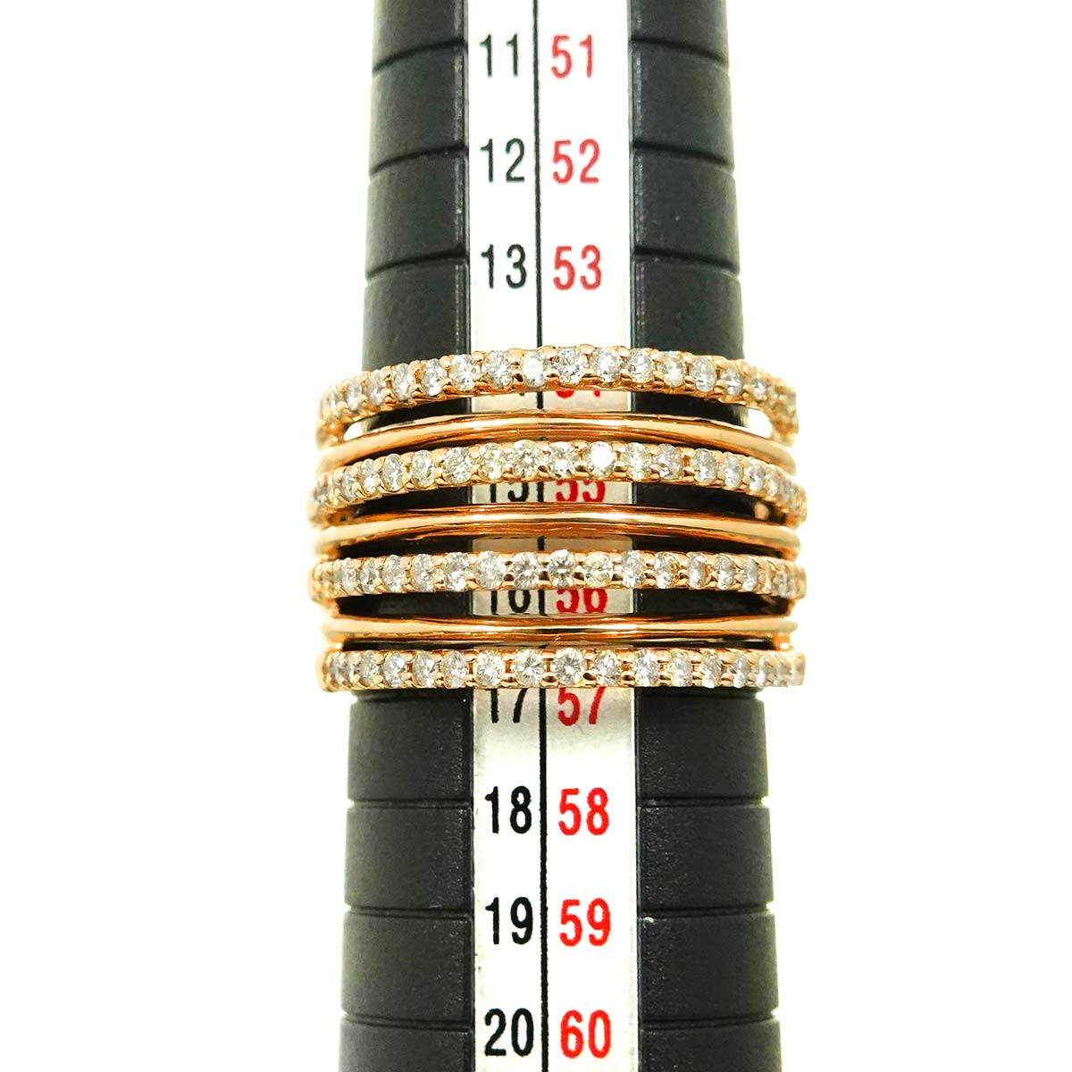 Diamond 1.00ct Ring 18K PG Pink Gold 750 Size6.75-7.25(US)