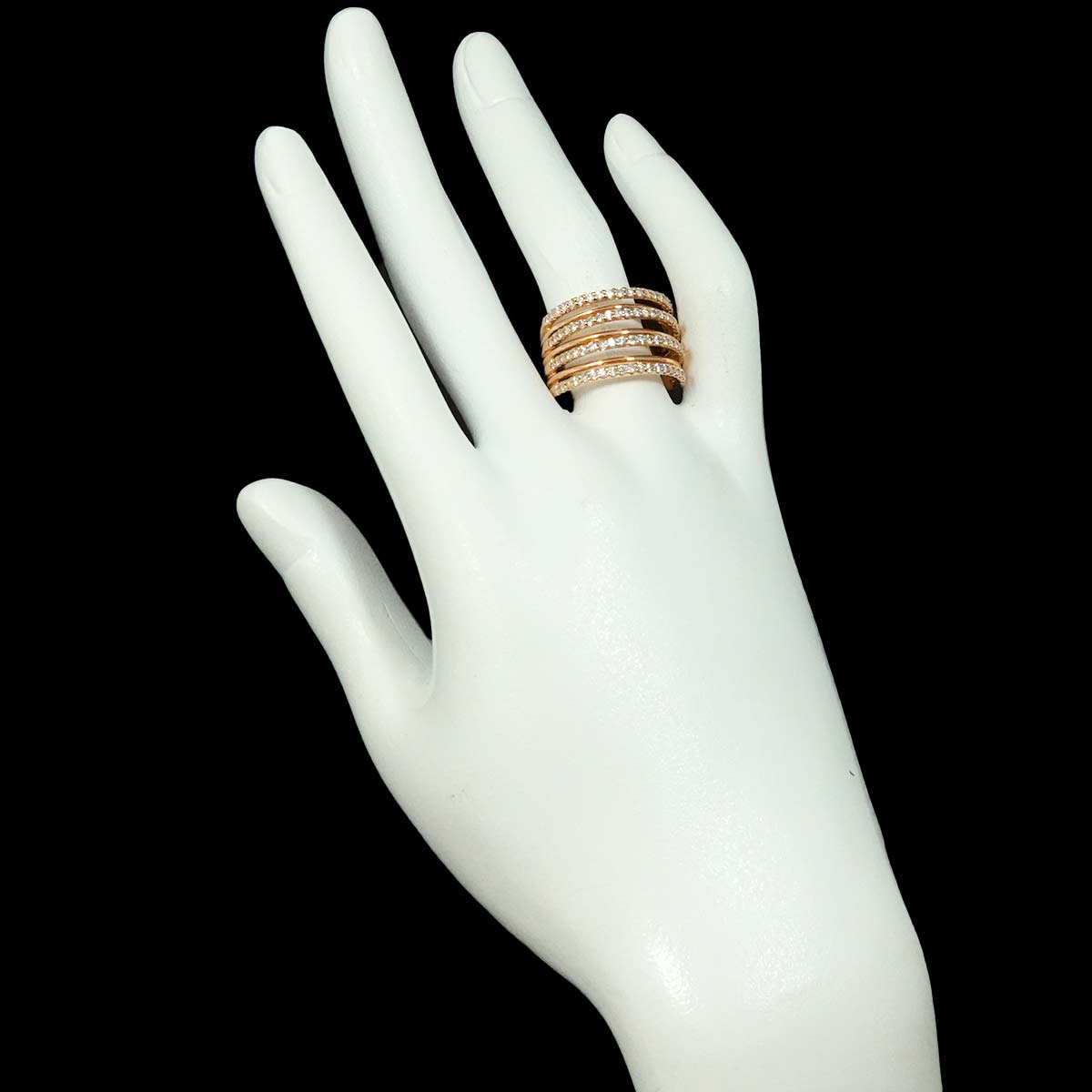 Diamond 1.00ct Ring 18K PG Pink Gold 750 Size6.75-7.25(US)