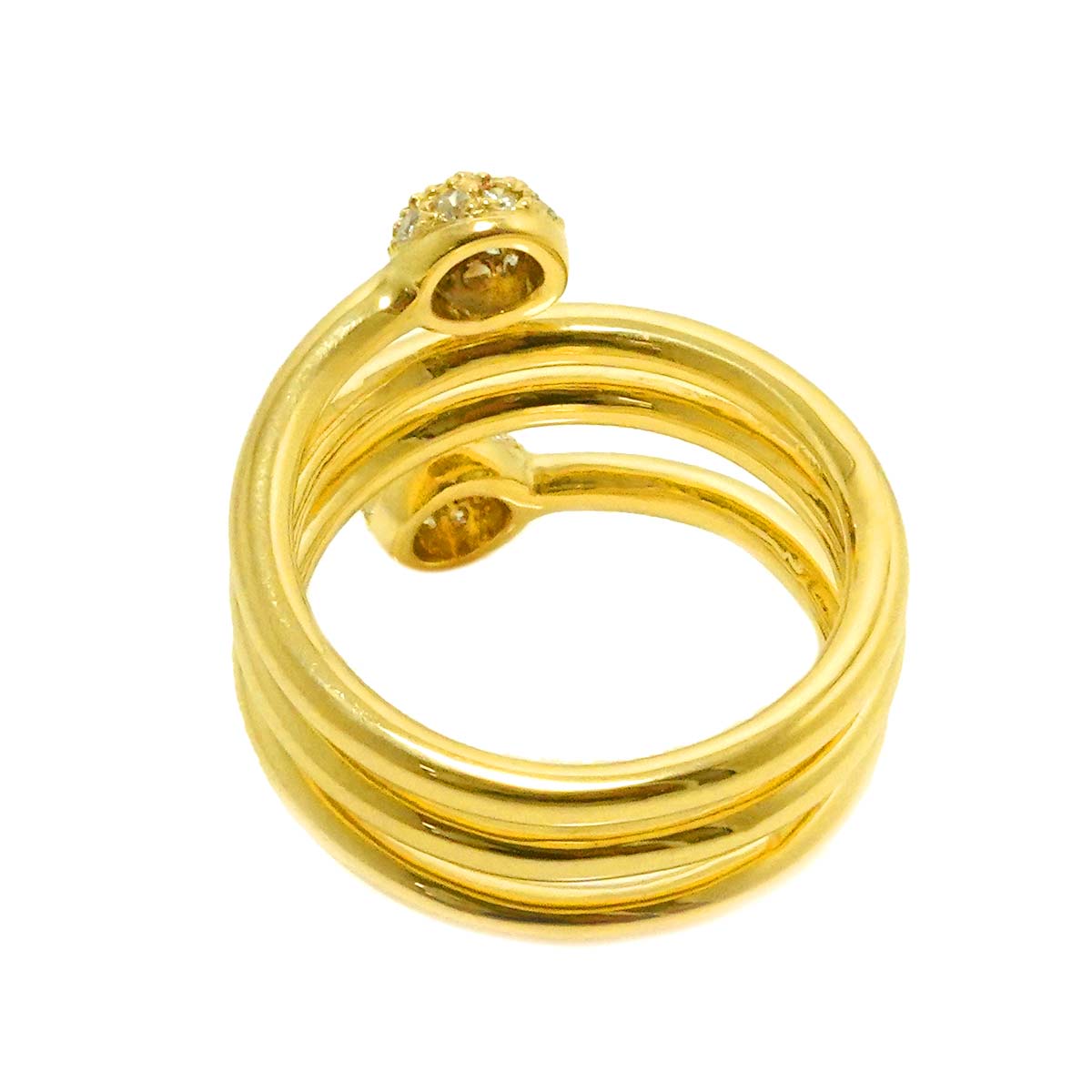 Diamond 0.37ct Ring 18K YG Yellow Gold 750 5.25-5.5(US)