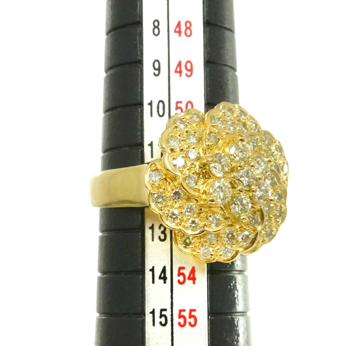 Diamond 1.00ct Ring 18K YG Yellow Gold 750 5.75-6(US)