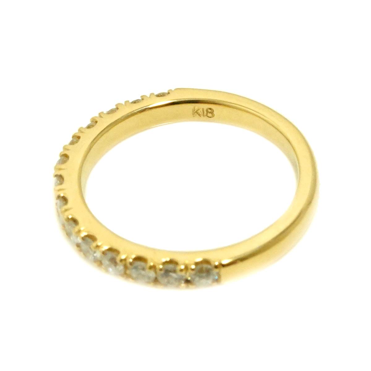 Diamond 0.45ct Ring 18K K18 YG Yellow Gold 750 size5.25(US)