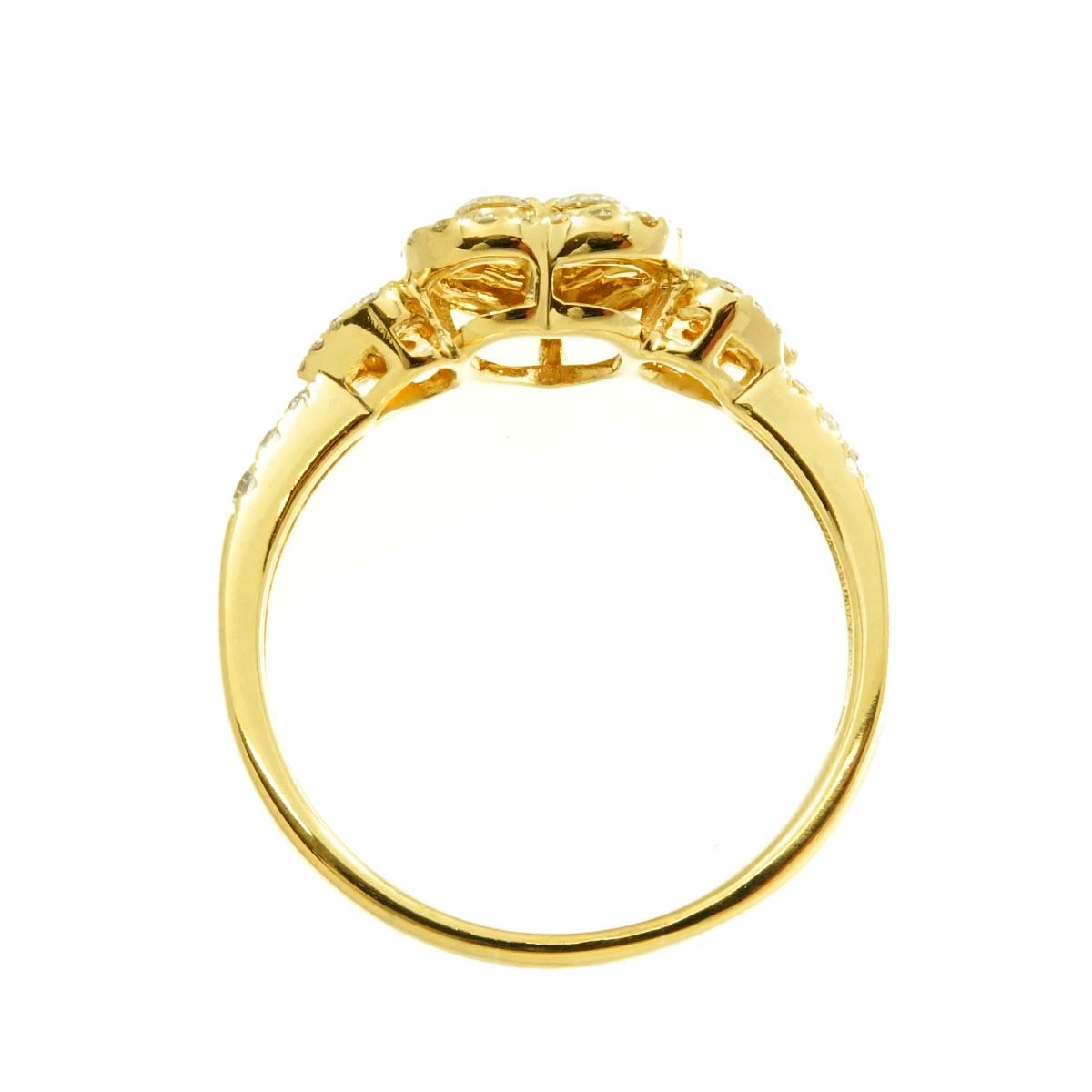Diamond 0.60ct Ring 18K K18 YG Yellow Gold 750 size7.75-8(US)