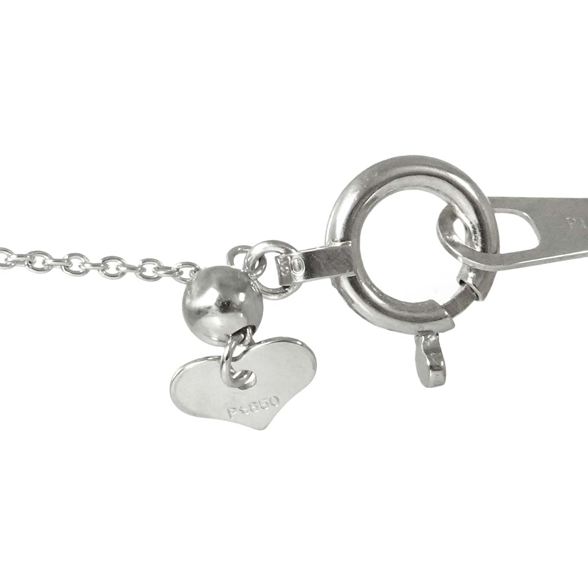 Sapphire 0.60ct Diamond 0.20ct Necklace Pt Platinum